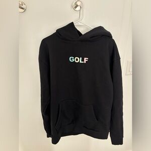 Golf Wang black hoodie with pastel letters